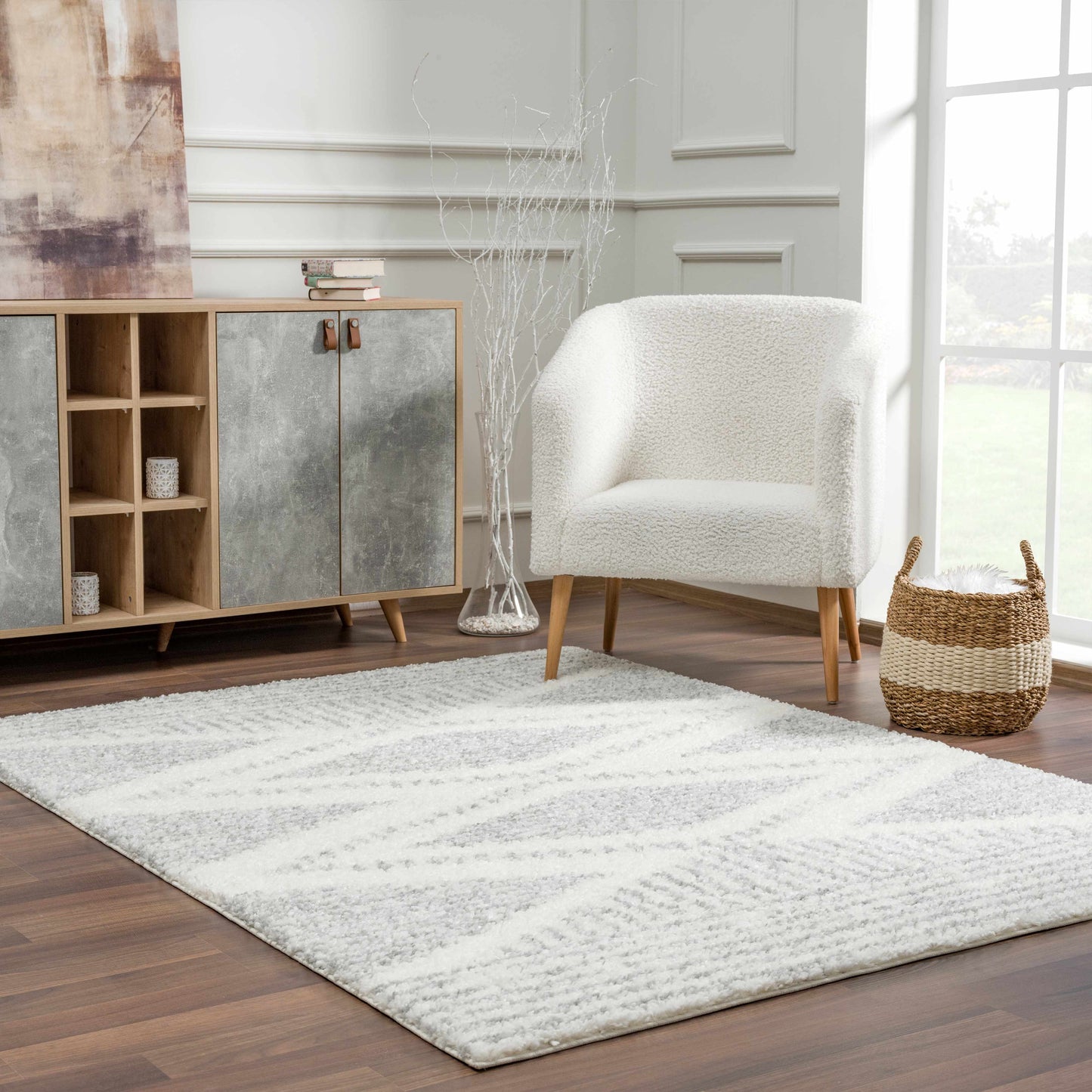 Gray Plush Area Rug - Cozy Home Decor Accent