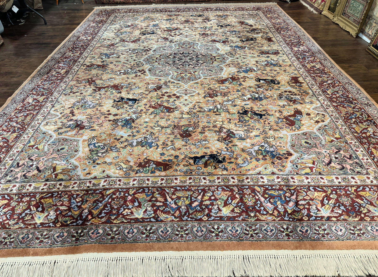 Karastan Rug 10x14 - Persian Hunting #723 - Wool Pile, Vintage