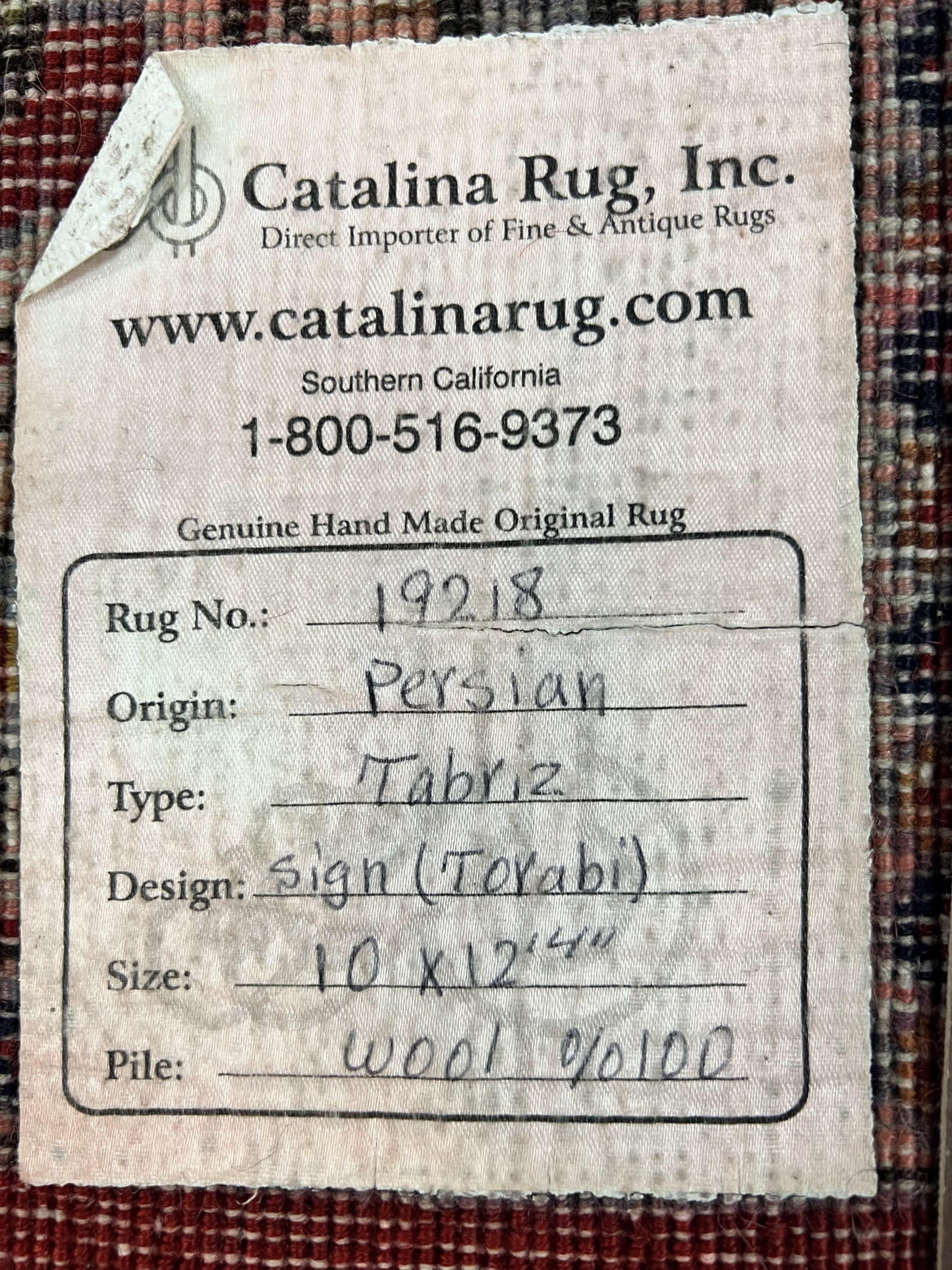 Persian Tabriz Rug 10x12 Floral Allover Handmade Vintage Wool Carpet