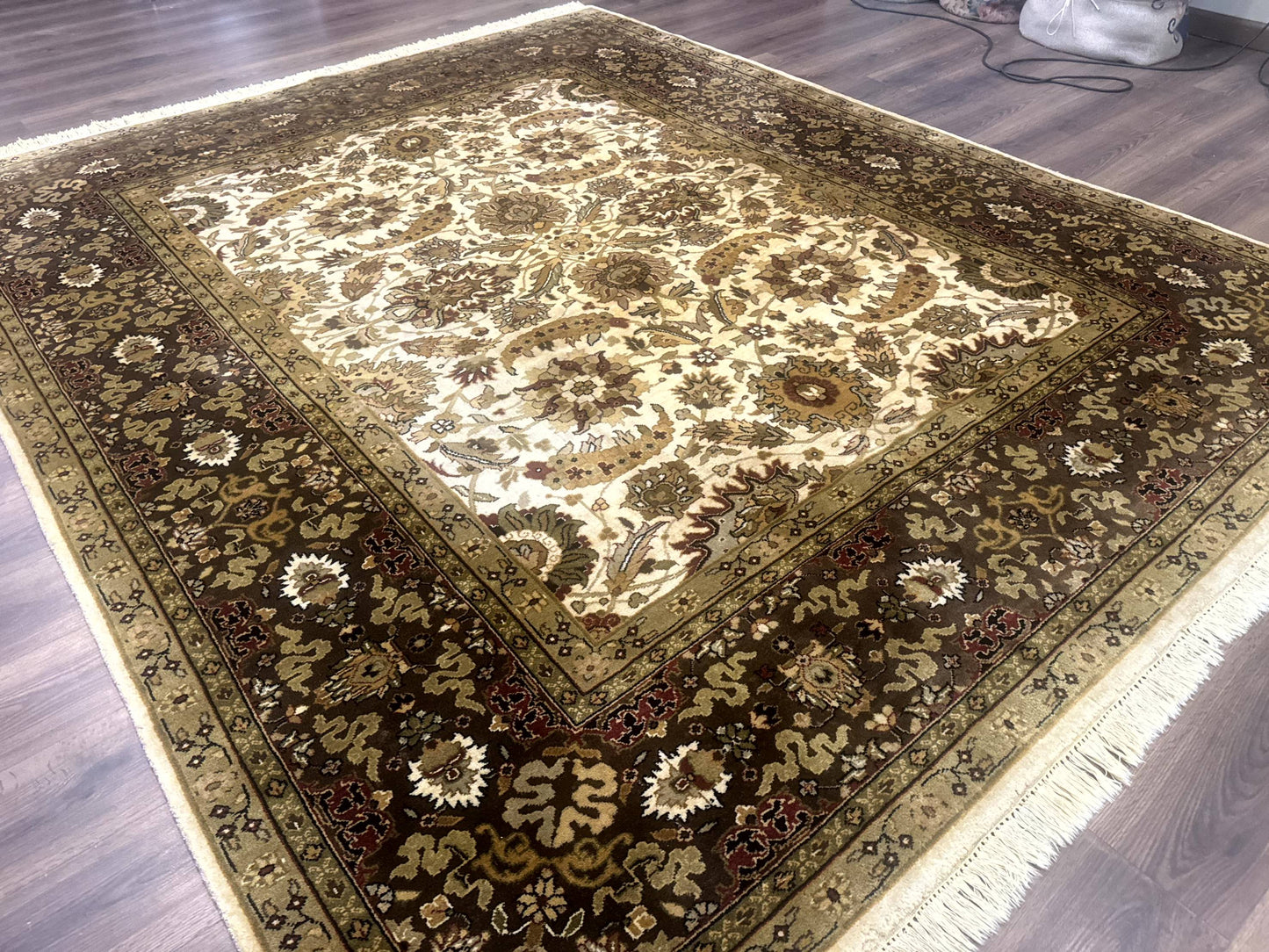Indo Persian Mahal Rug 8x10 Floral Traditional Wool Oriental Carpet