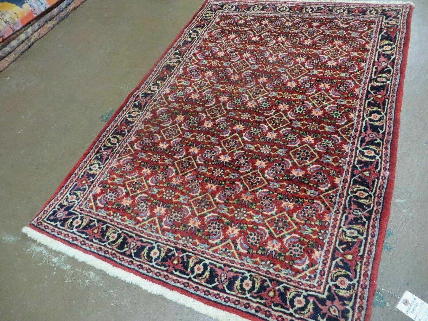 3' X 5' Handmade Knotted Indian Amritsar Floral Oriental Wool Red Rug Organic Nice