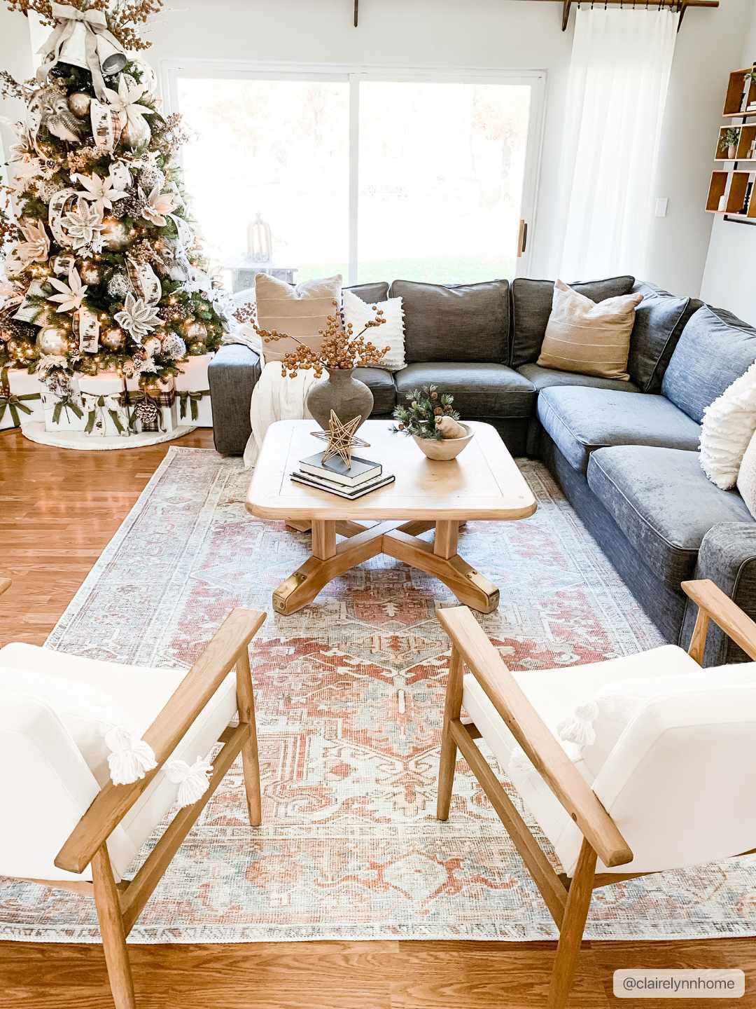 Washable Rust Area Rug - Stylish Durable Easy to Clean