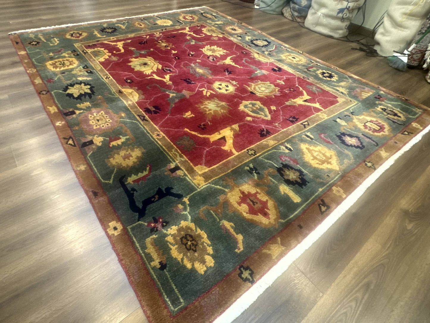 Tufenkian Tibetan Rug 8x10 Hand Knotted Wool Pile Room Sized Carpet