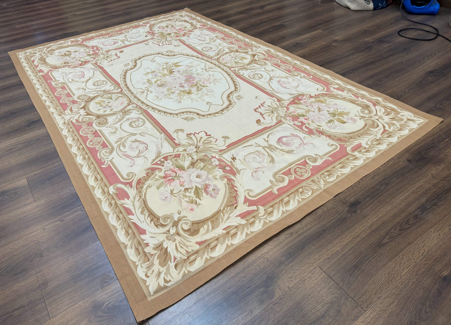 Aubusson Rug 6x9 Hand Knotted Wool Vintage Area Rug For Living Room