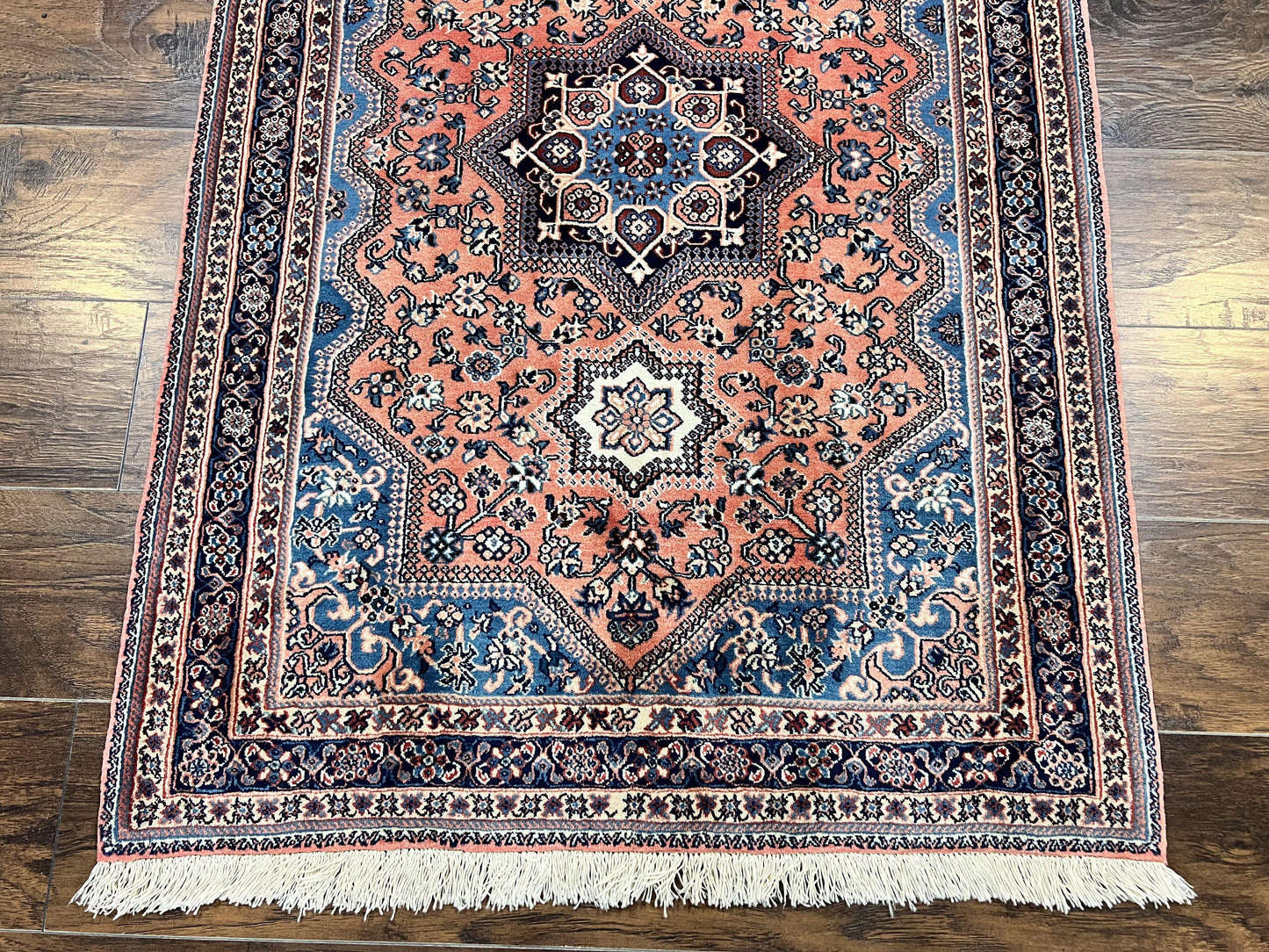 Persian Shiraz Rug 3x5 Hand Knotted Wool Vintage Carpet Geometric Tribal Design