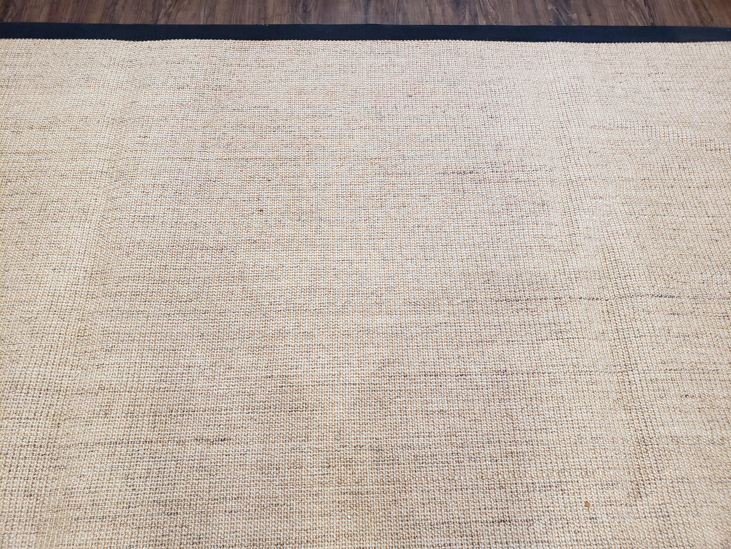 Jute Rug 8x10 Natural Fiber Area Rug With Black Border Farmhouse Style