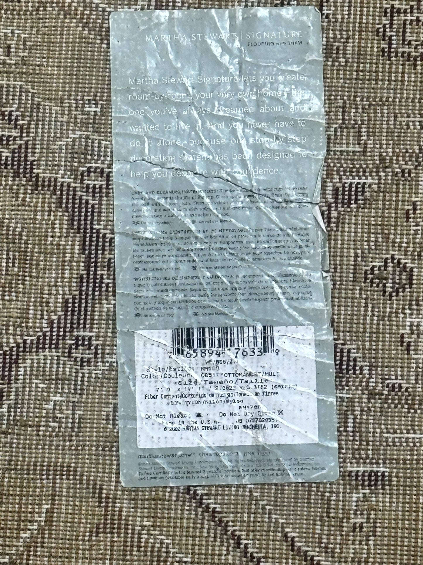 Traditional Rug 8x11 Power Loomed Nylon Area Rug Design Martha Stewart Signature Collection