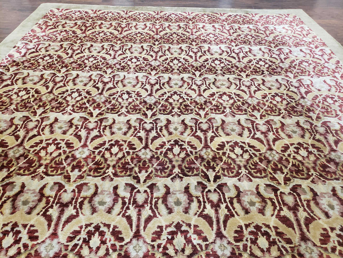 Hand Knotted Wool Rug Indian Nepalese 9x12