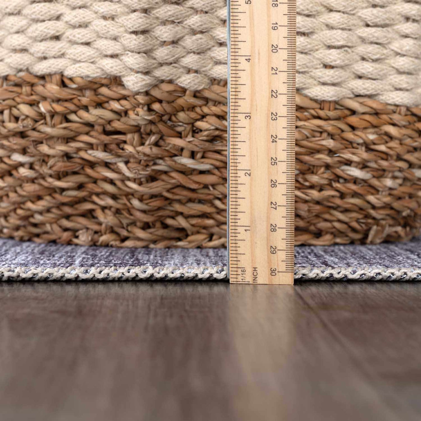 Gray Blue Washable Area Rug - Living Room Bedroom Decor