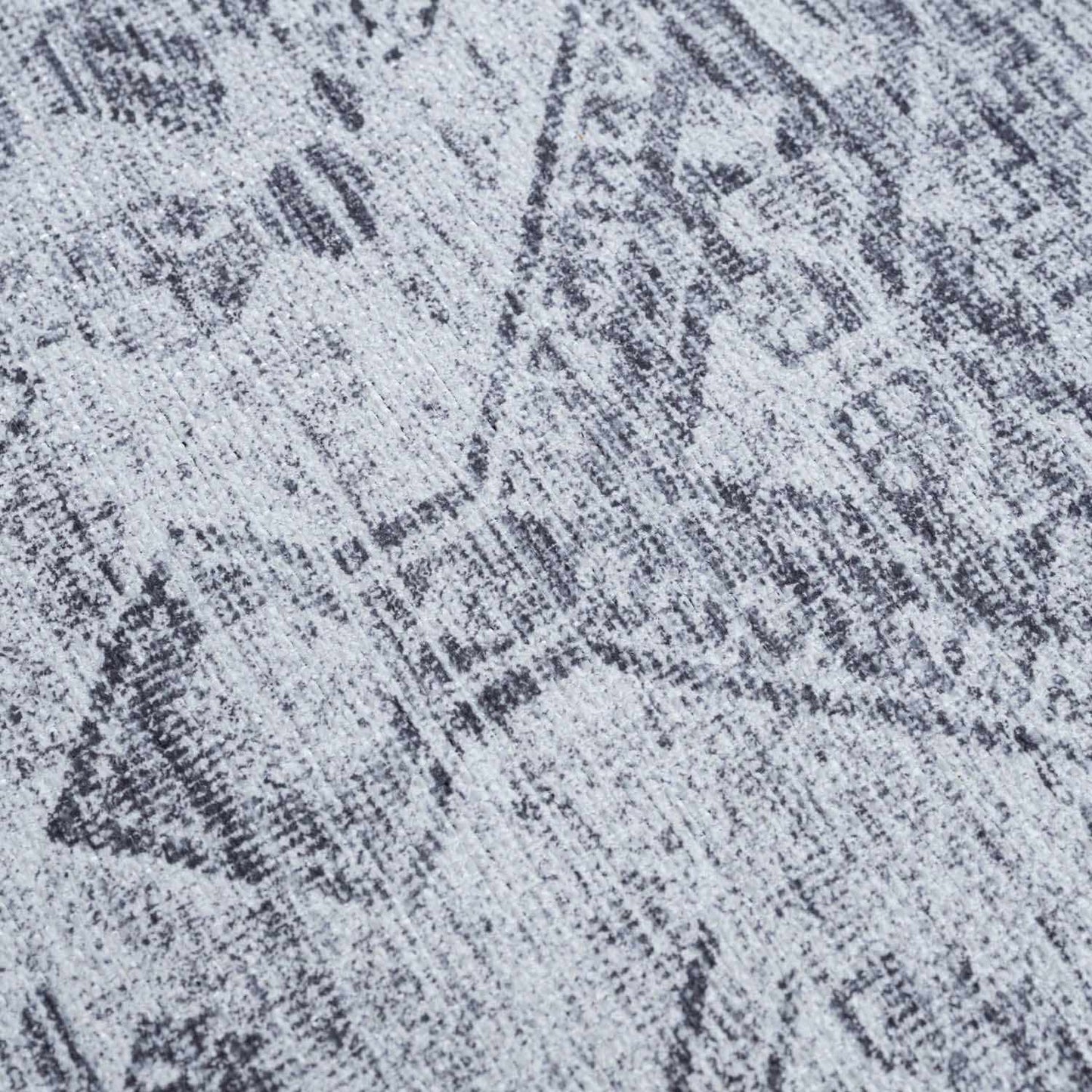 Gray Blue Washable Area Rug - Living Room Bedroom Decor