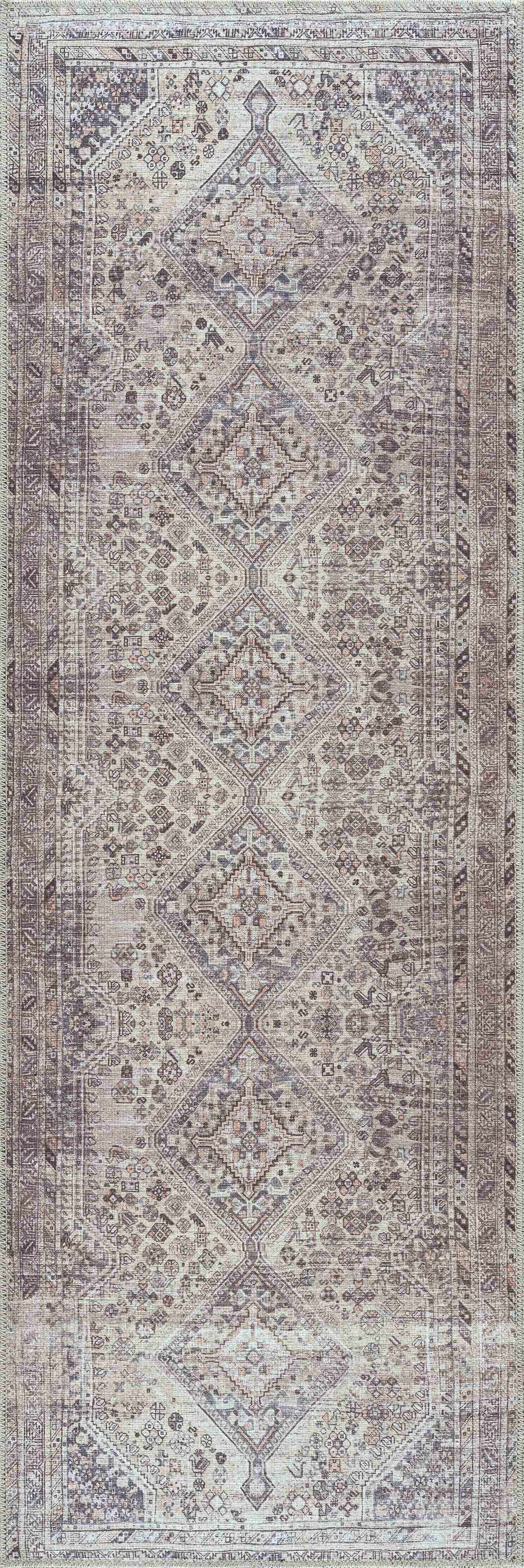 Washable Tan Flat Pile Rug - Cozy Home Decor Accent