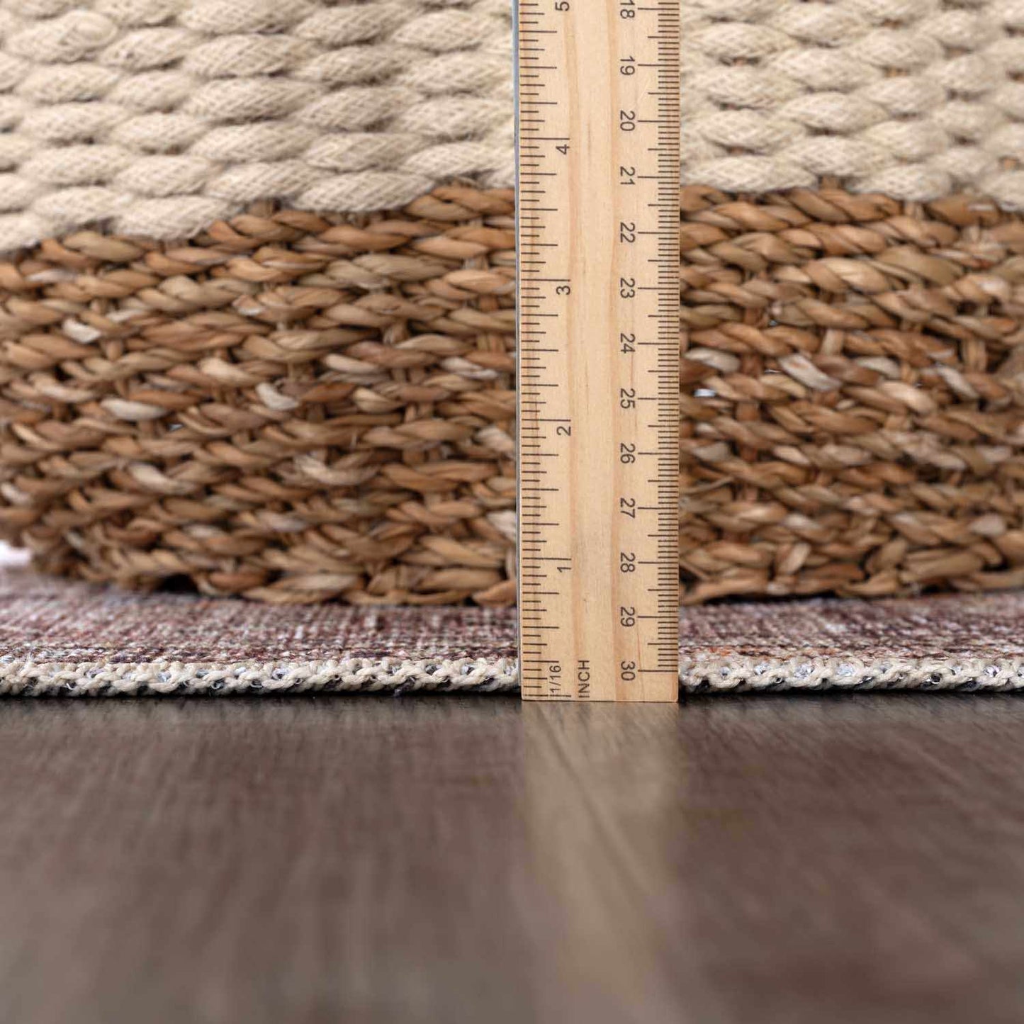 Washable Tan Flat Pile Rug - Cozy Home Decor Accent