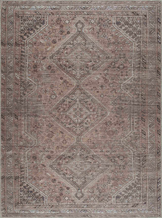 Washable Flat Pile Rug - Durable Barny Brown Home Décor