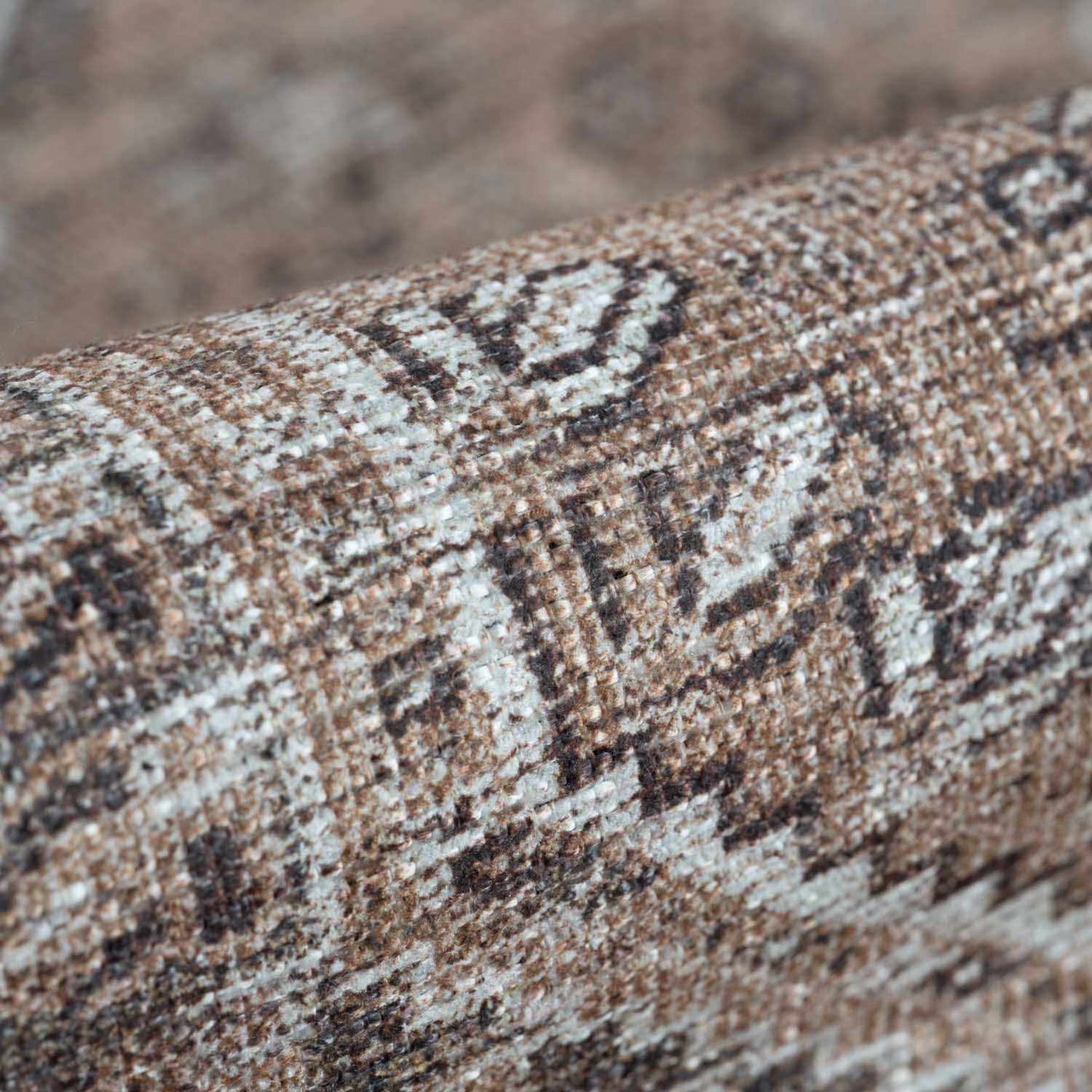 Washable Flat Pile Rug - Durable Barny Brown Home Décor