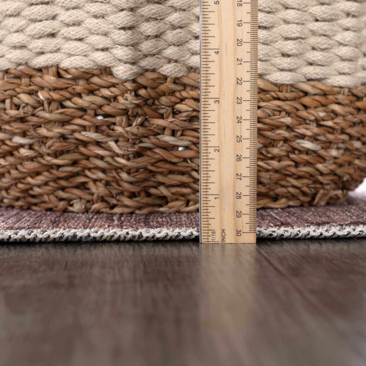 Washable Flat Pile Rug - Durable Barny Brown Home Décor