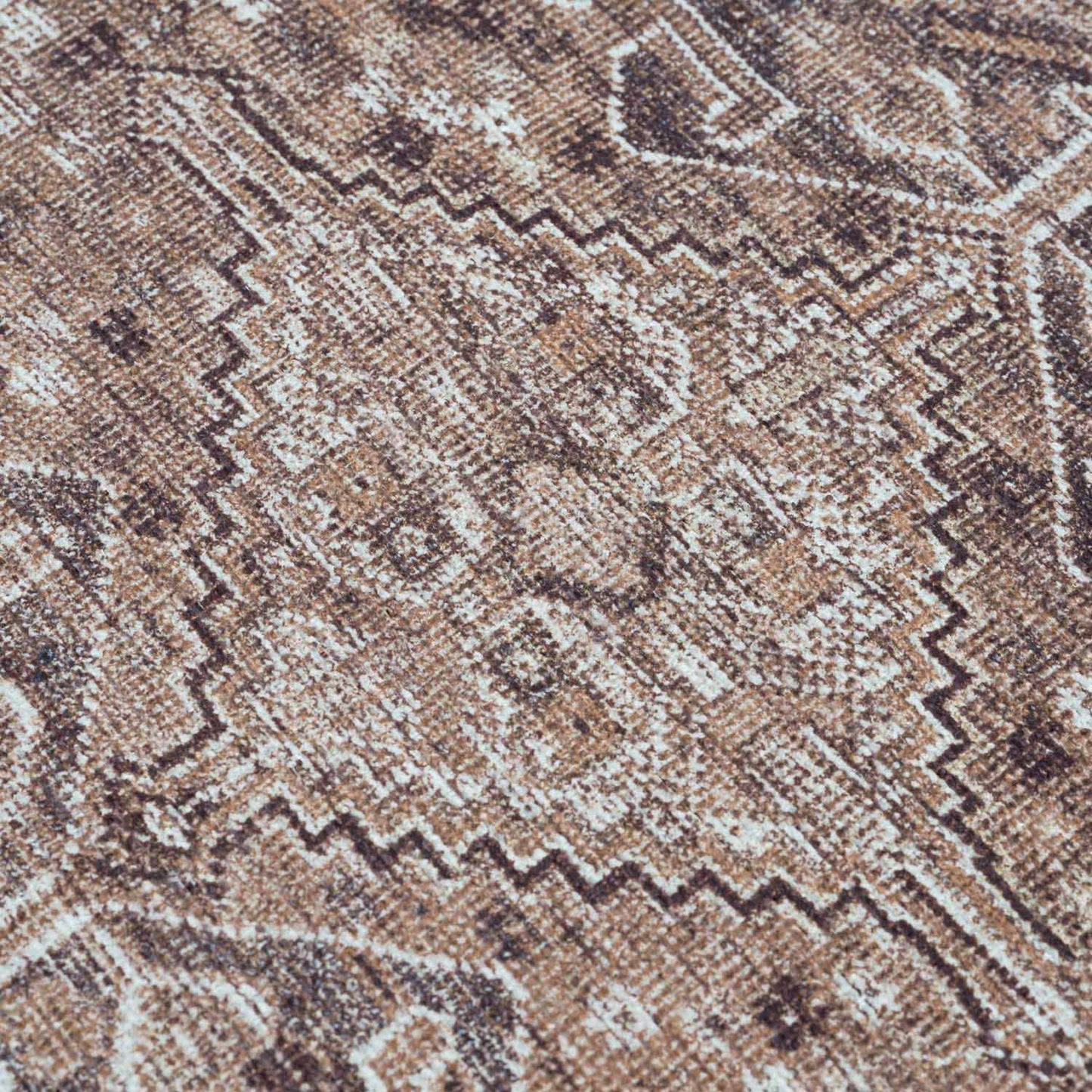 Washable Flat Pile Rug - Durable Barny Brown Home Décor
