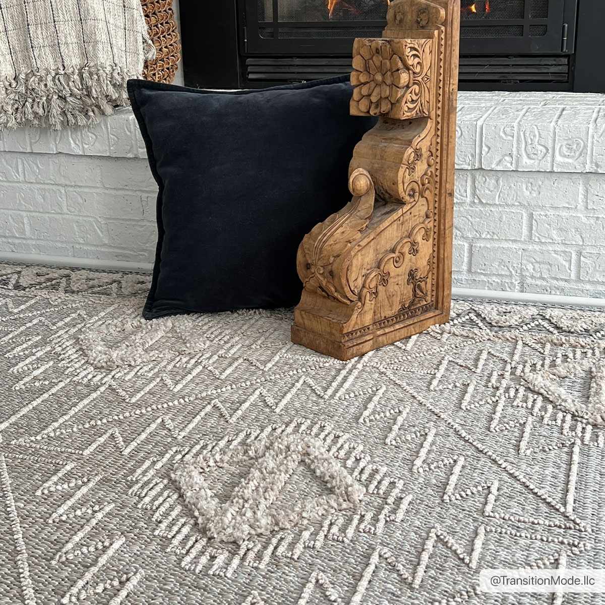 Rustic High-Low Pile Area Rug - Cozy Home Decor Accent