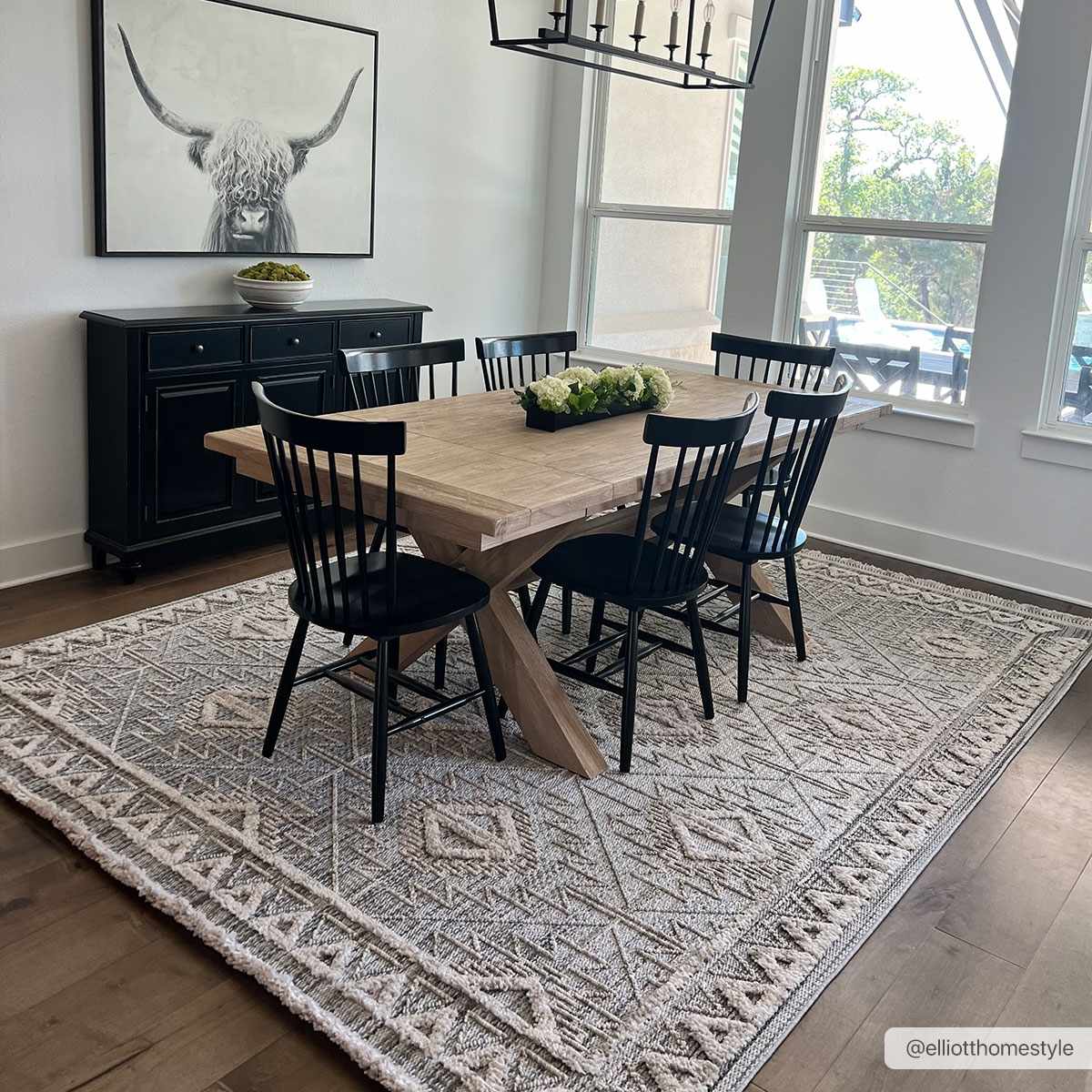 Rustic High-Low Pile Area Rug - Cozy Home Decor Accent