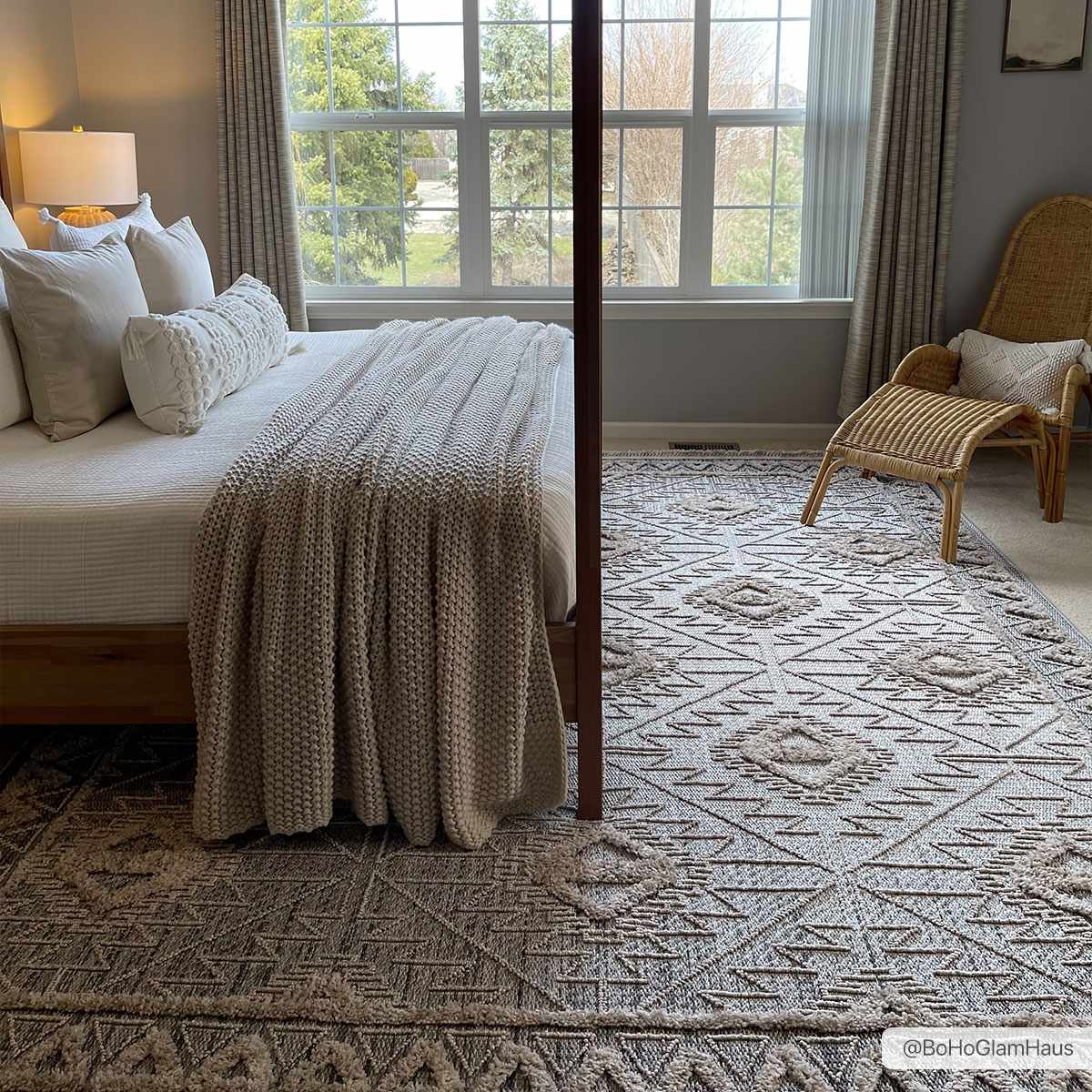 Rustic High-Low Pile Area Rug - Cozy Home Decor Accent