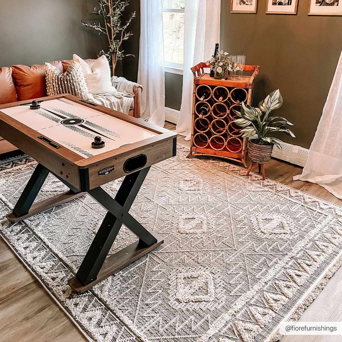 Rustic High-Low Pile Area Rug - Cozy Home Decor Accent