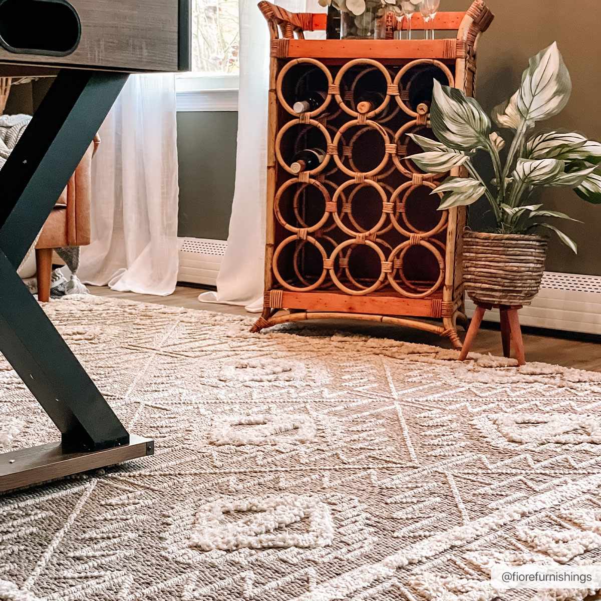 Rustic High-Low Pile Area Rug - Cozy Home Decor Accent