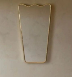 Curved  Brass Mirror -  Custom Mirror