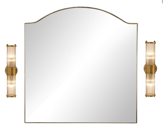 Curved Arch Brass Mirror -  Custom Mirror