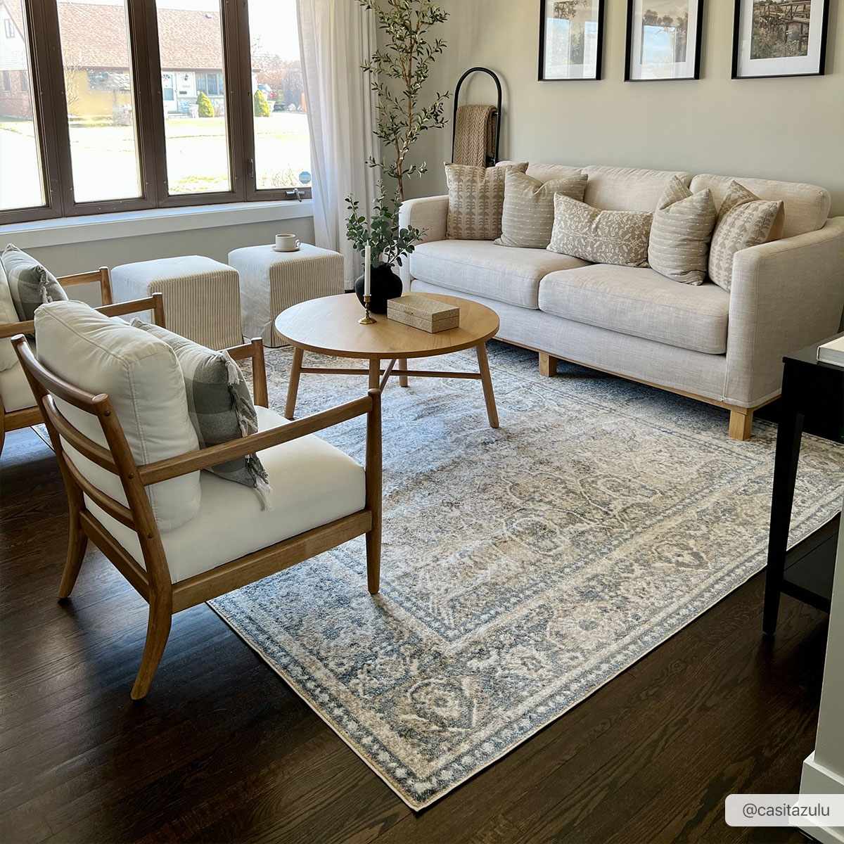 Washable Flat Pile Area Rug - Soft Durable Stylish Rug for Any Room