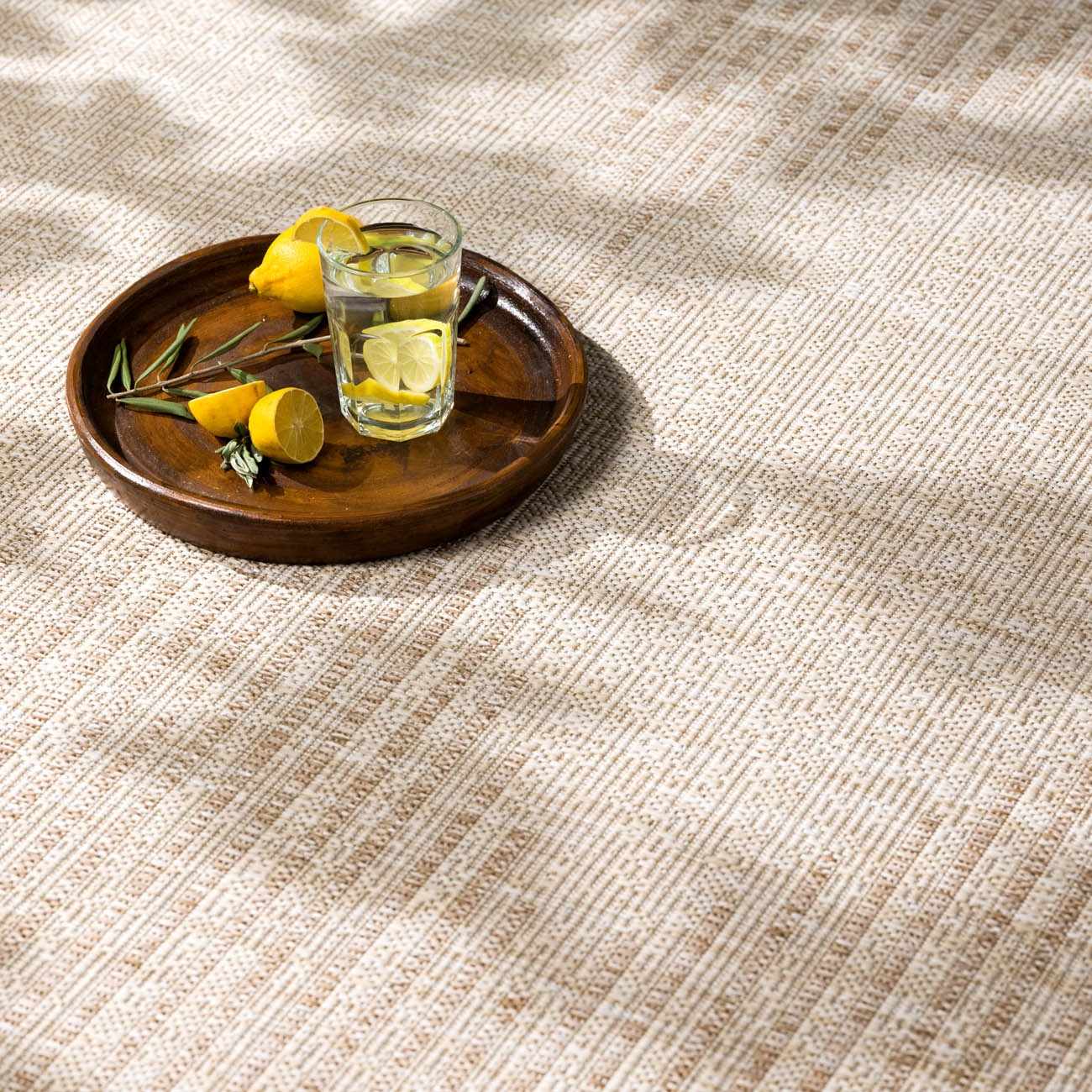 Beige Outdoor Rug - Stylish Durable Area Rug for Patios and Decks