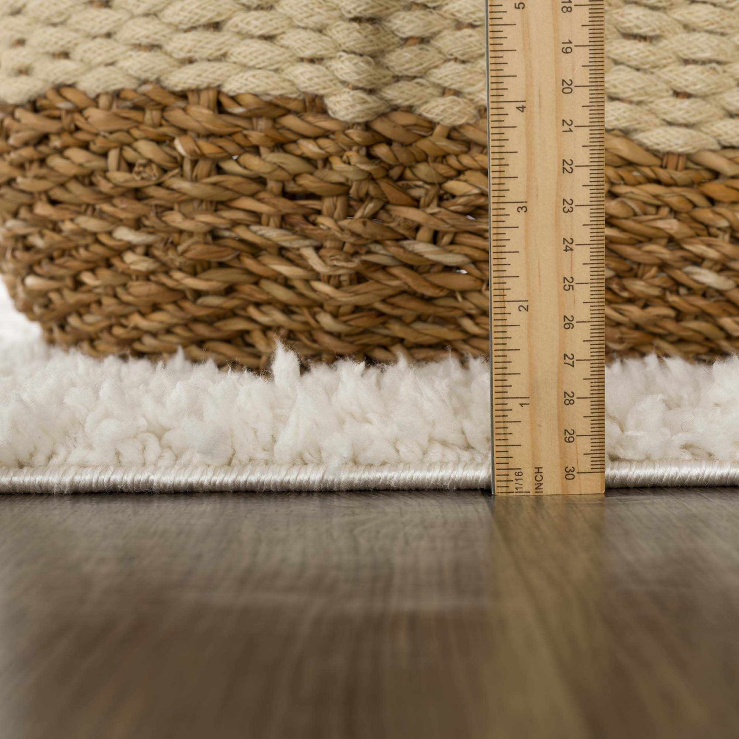 Cream Brown Dotted Plush Area Rug - Cozy Home Decor