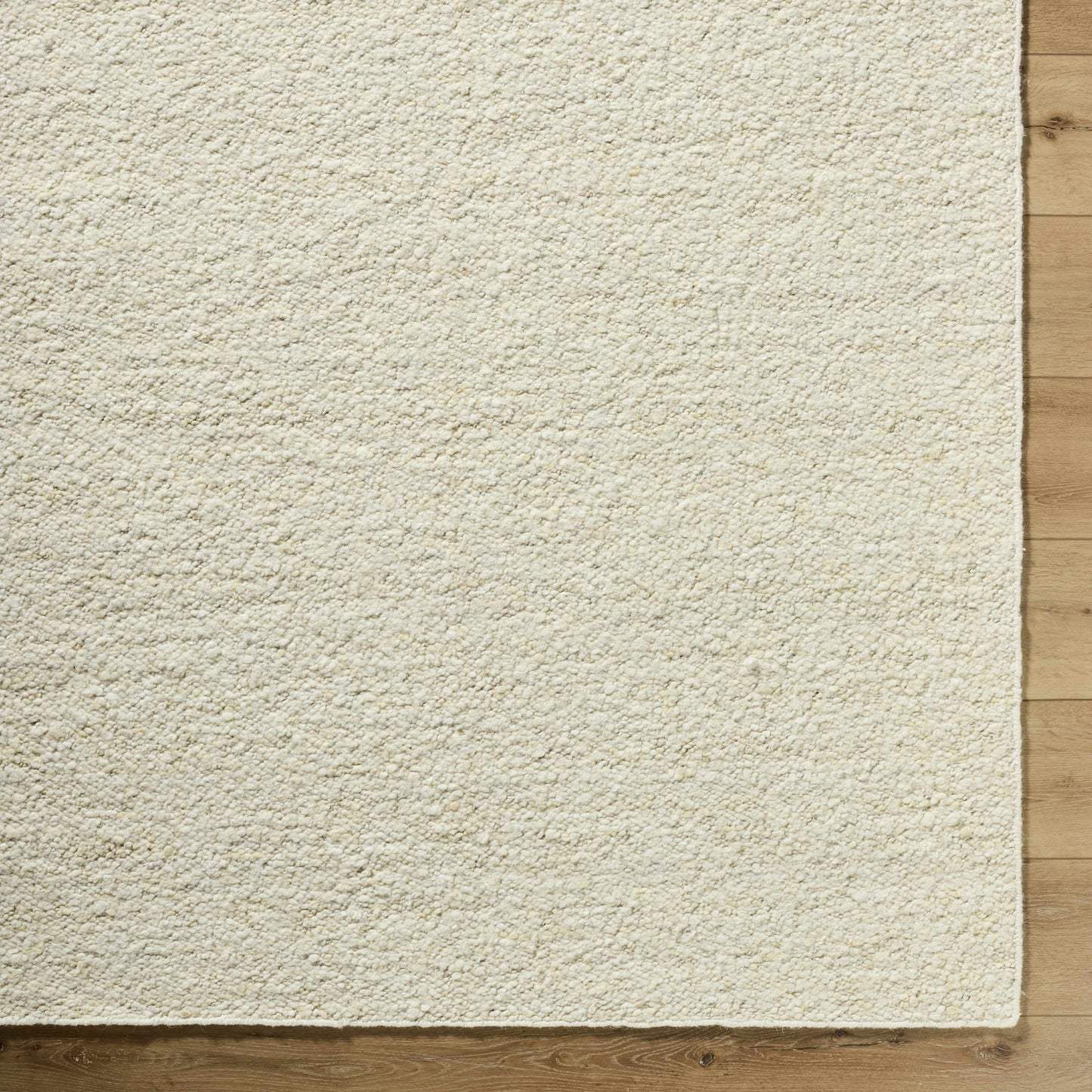 Off-White Wool Area Rug - Elegant Soft Versatile Home Decor