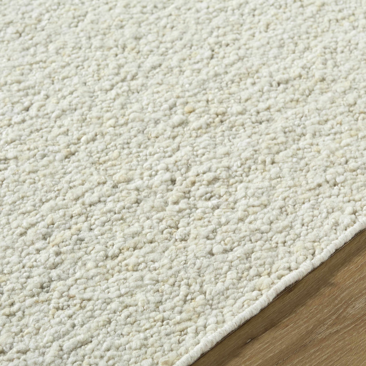 Off-White Wool Area Rug - Elegant Soft Versatile Home Decor