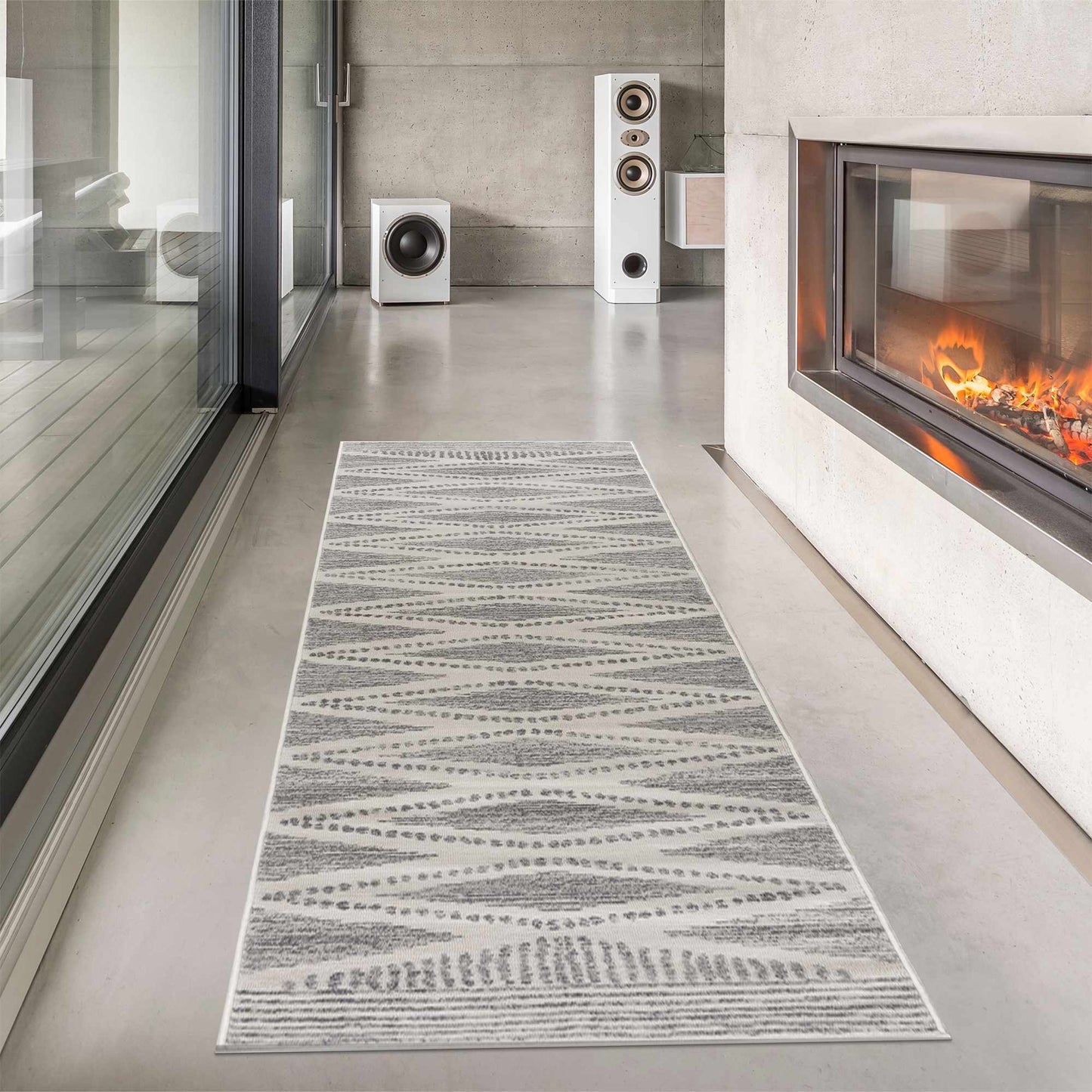 Ivory Tigris Area Rug - Elegant Modern Design for Contemporary Spaces