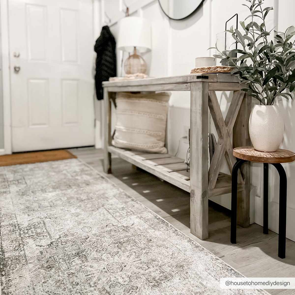 Hera Olive Washable Flat Pile Rug - Stylish Easy to Clean