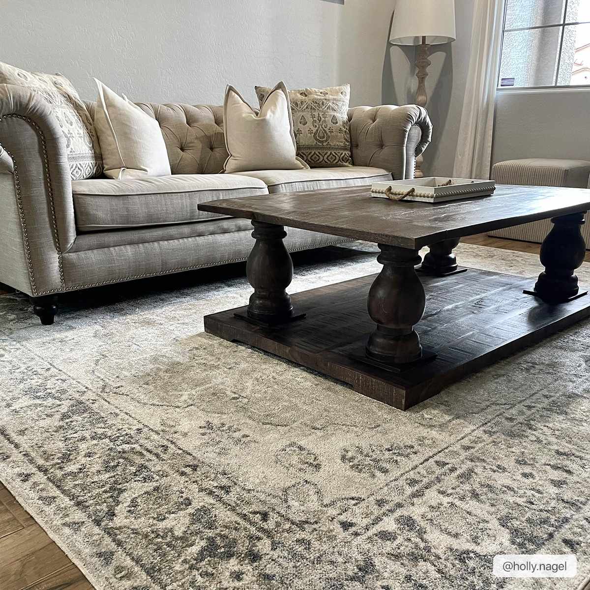Washable Blue Flat Pile Rug - Stylish Durable Home Decor
