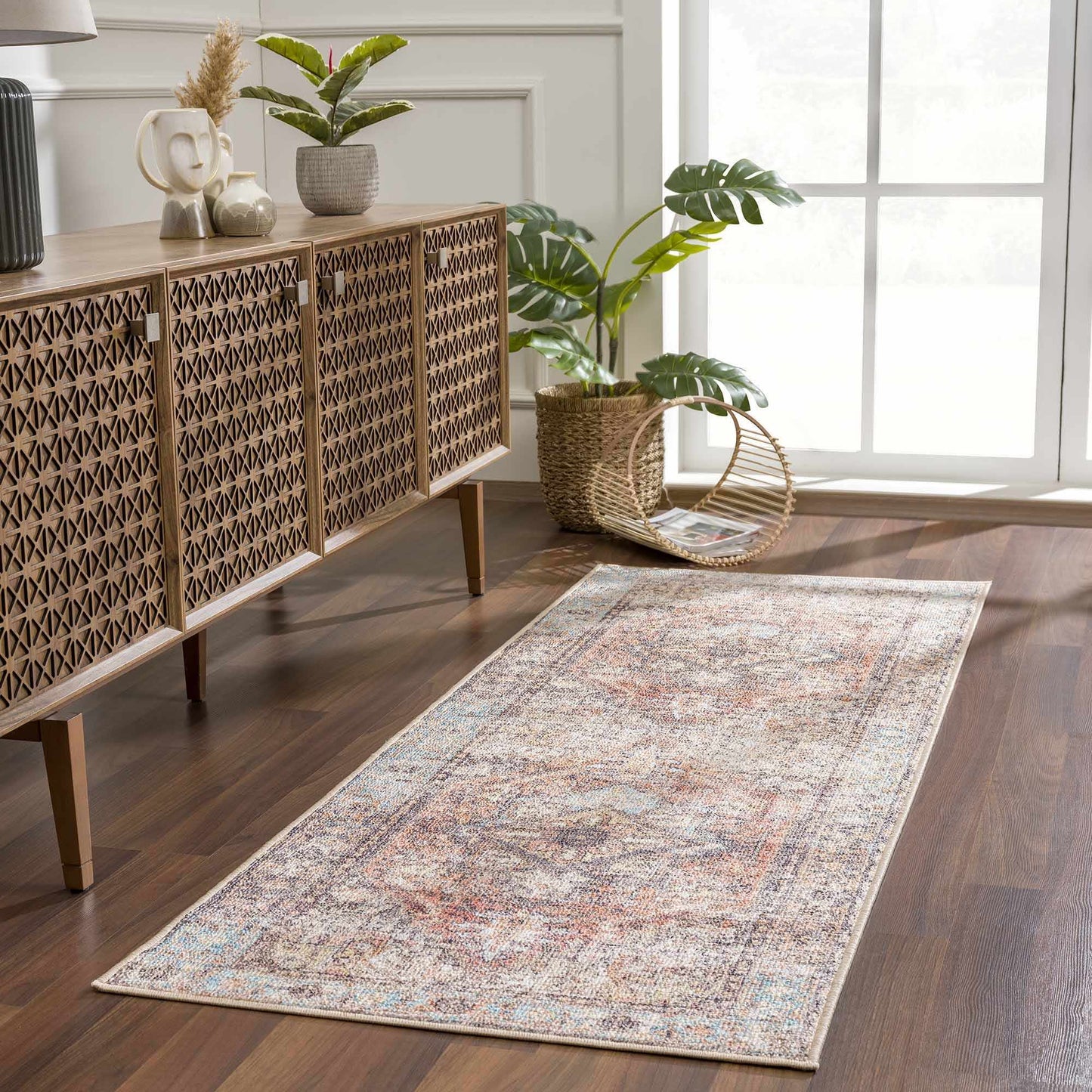 Non-Slip Washable Area Rug - Stylish Durable Home Decor