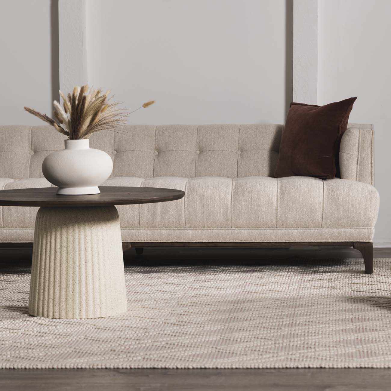 Soft Pink Wool Area Rug - Cozy Stylish Home Décor