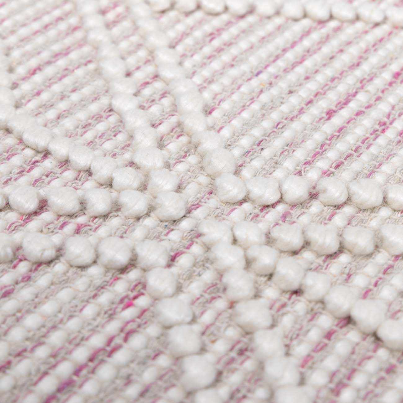 Soft Pink Wool Area Rug - Cozy Stylish Home Décor