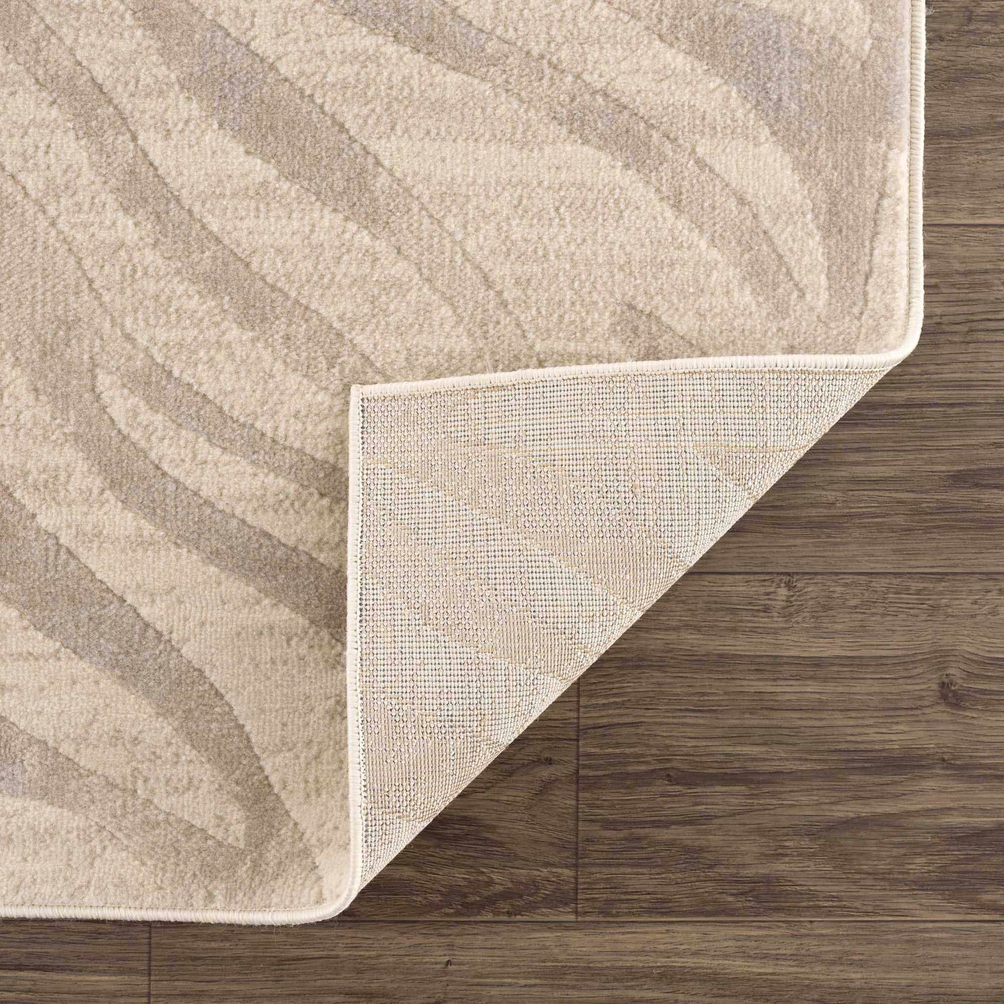 Beige Zebra Print Area Rug - Stylish Modern Manteca Design