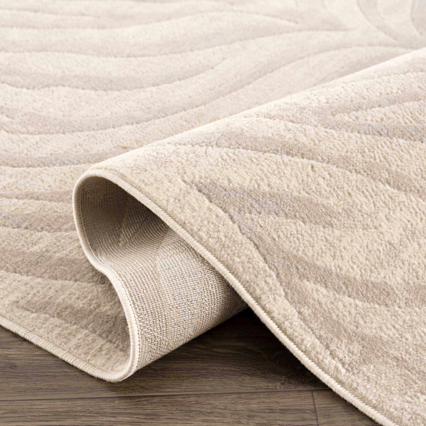 Beige Zebra Print Area Rug - Stylish Modern Manteca Design