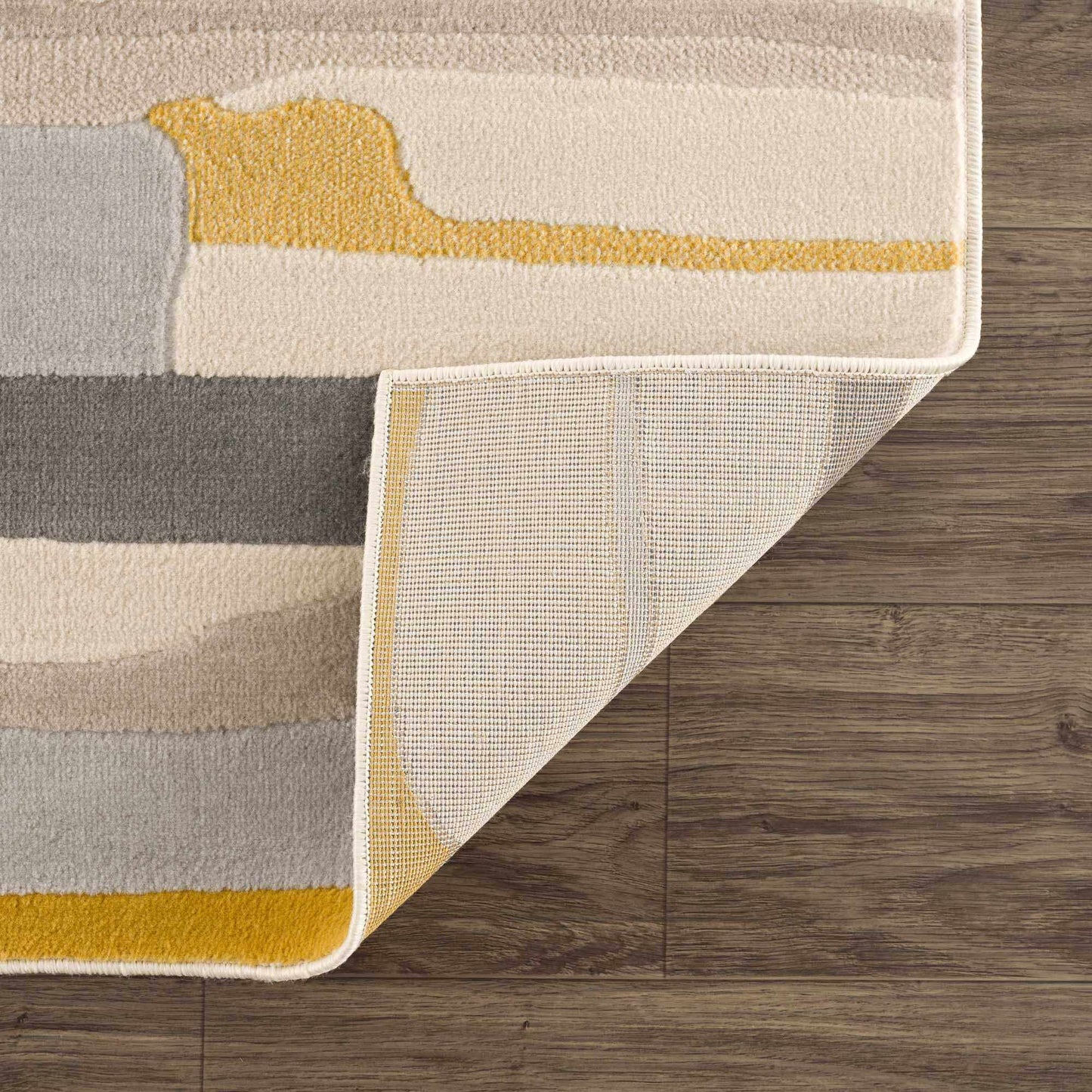 Southfields Mustard Area Rug - Stylish Soft Modern Home Decor