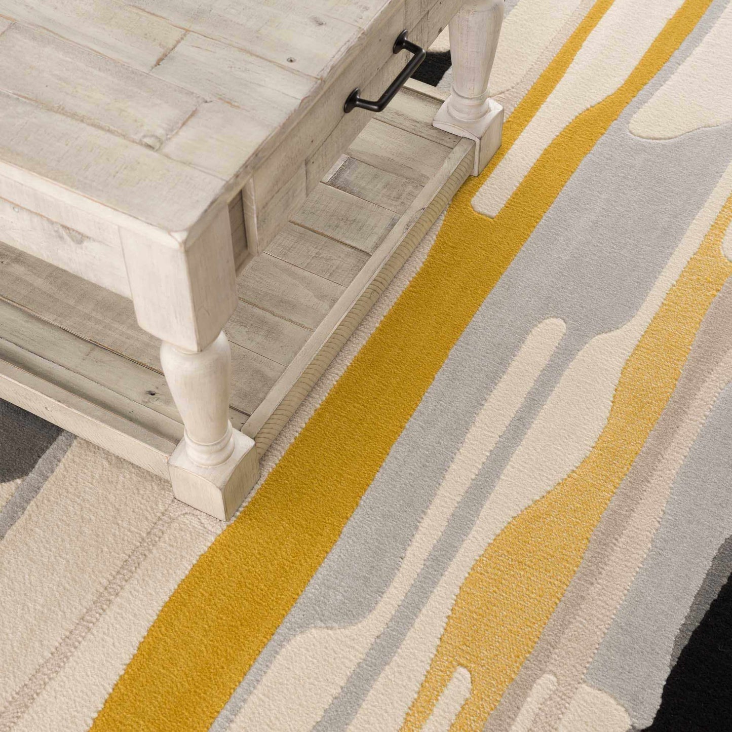 Southfields Mustard Area Rug - Stylish Soft Modern Home Decor