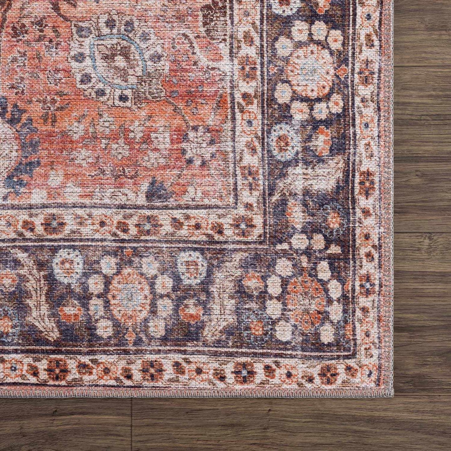 Red Washable Area Rug - Stylish Home Decor Rug