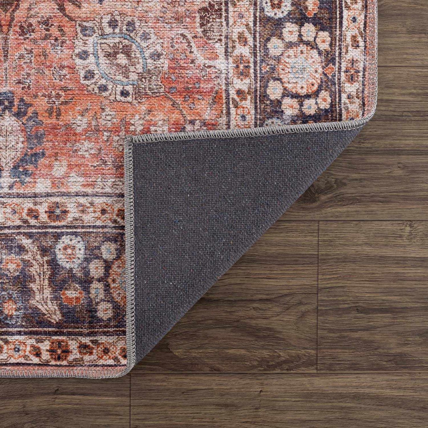 Red Washable Area Rug - Stylish Home Decor Rug
