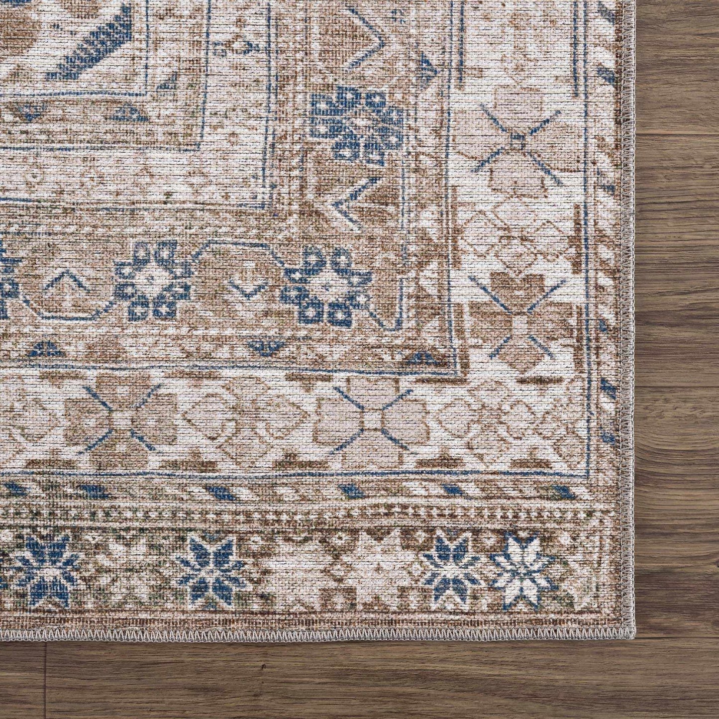 Washable Flat Pile Rug - Soft Durable Easy to Clean