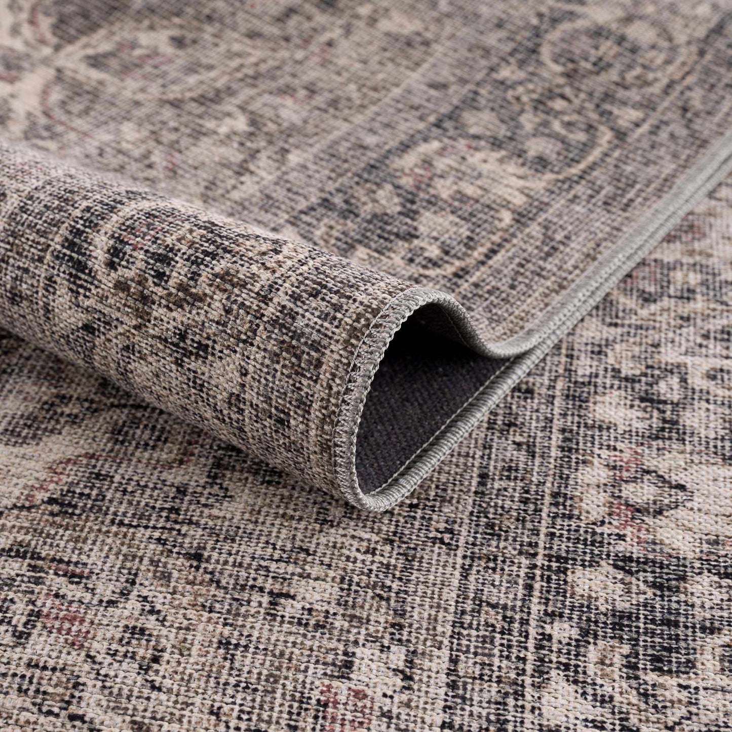 Dusty Blue Washable Rug - Soft Durable Greenpoint Collection