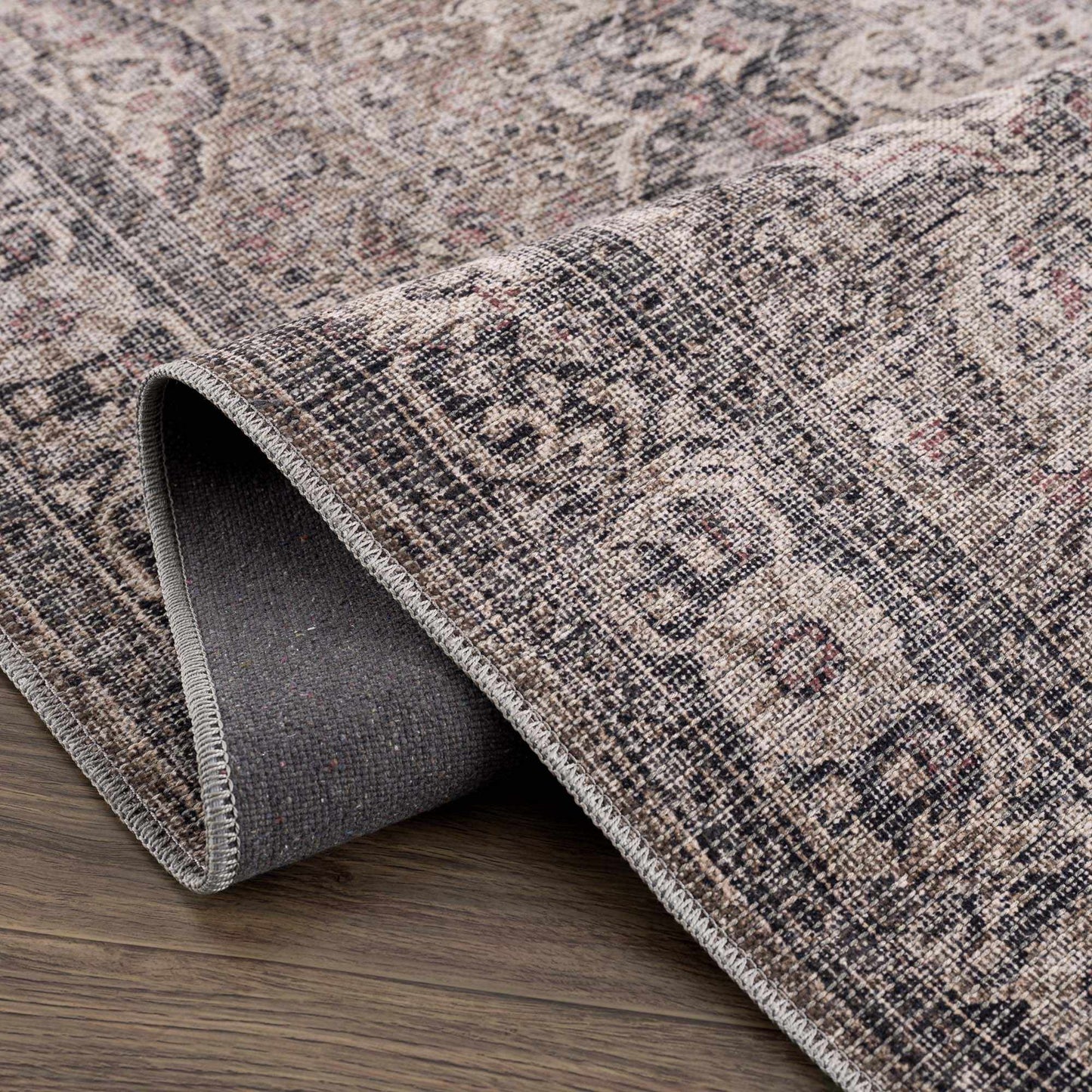 Dusty Blue Washable Rug - Soft Durable Greenpoint Collection