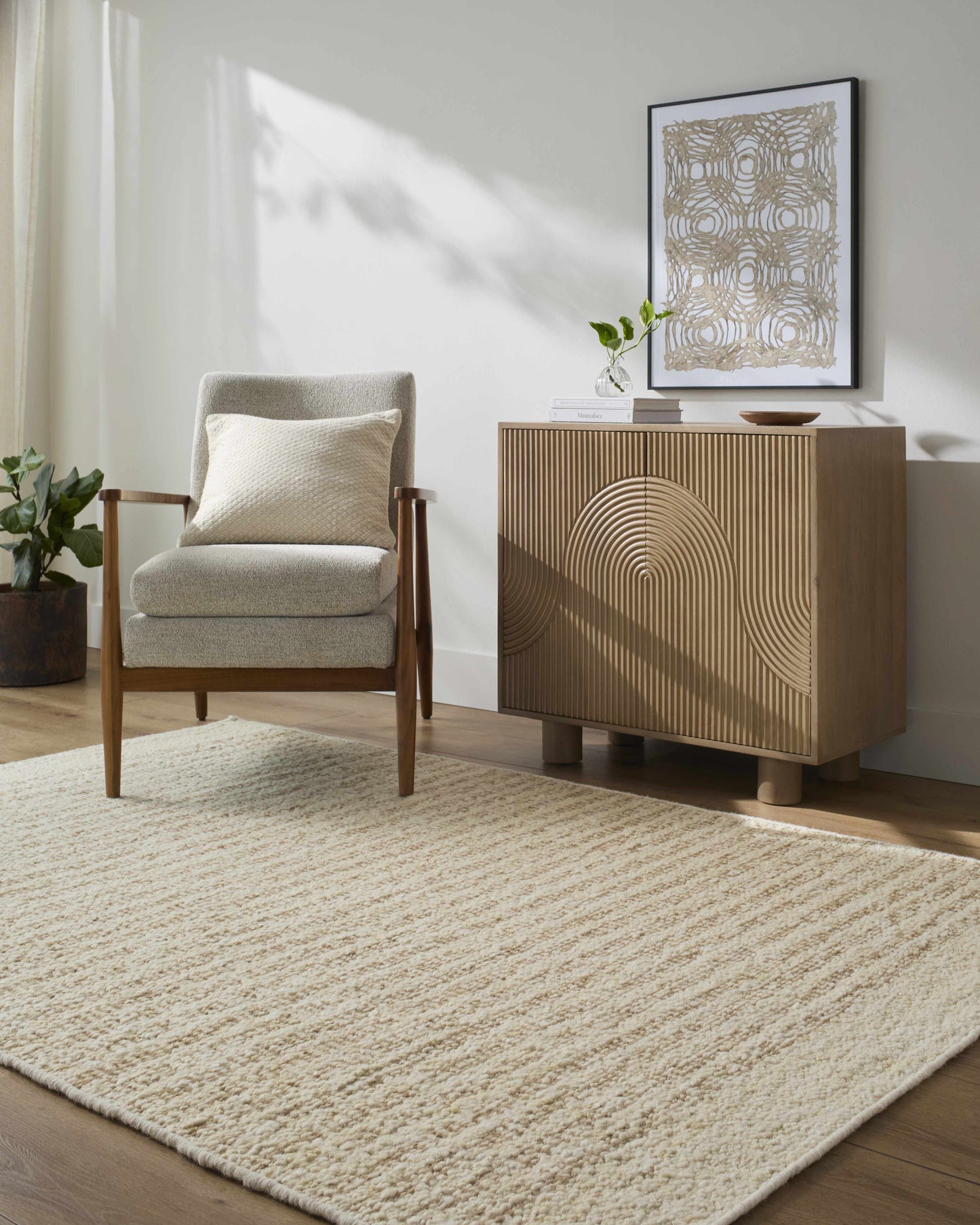 Striped Area Rug - Soft Durable Modern Home Décor