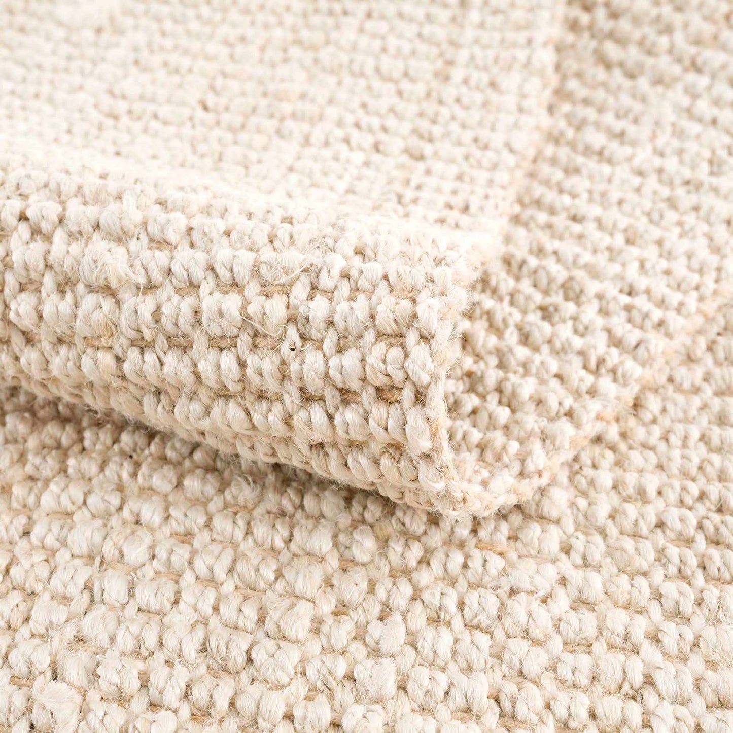 Bleached Jute Area Rug - Eco-Friendly Stylish Home Decor