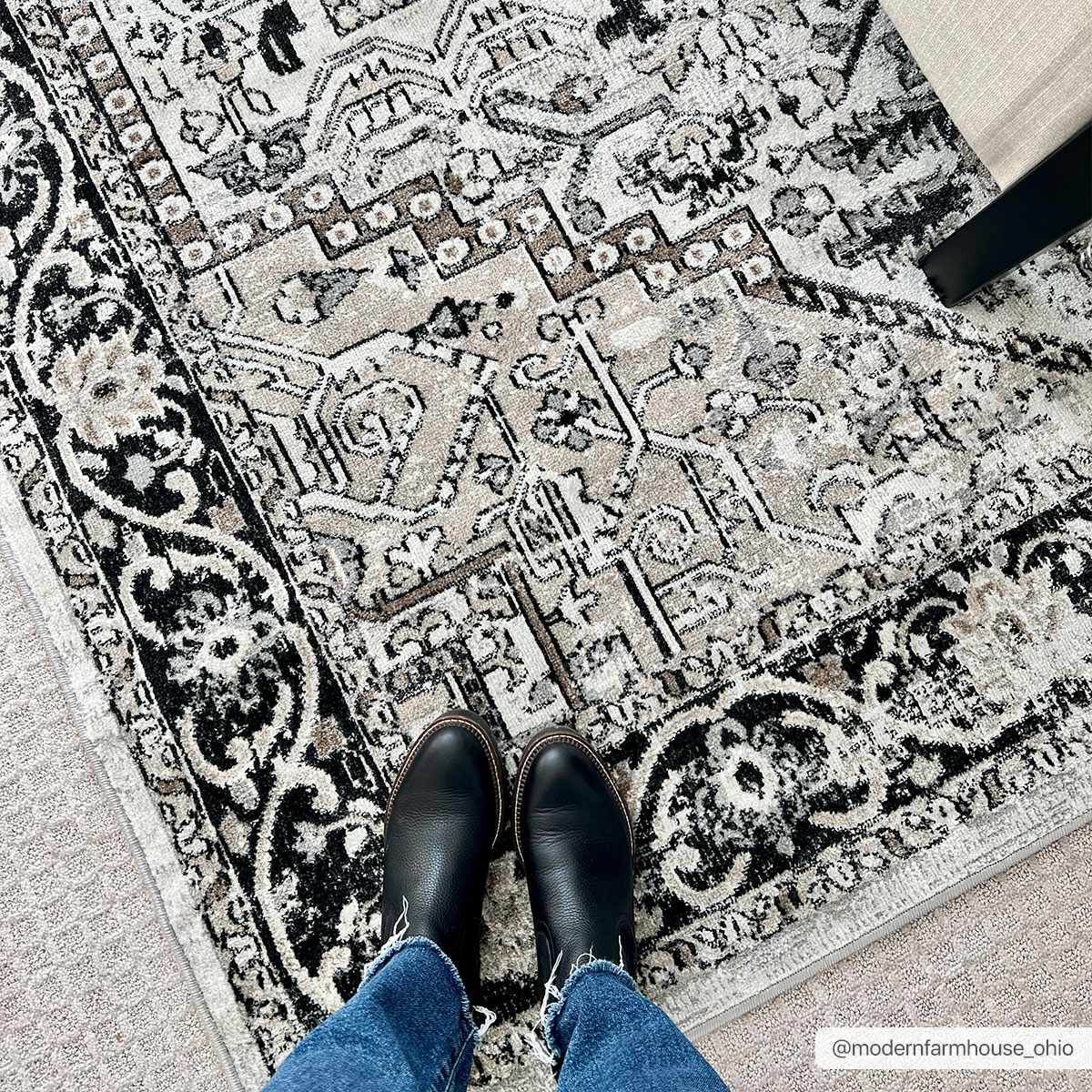 Washable Area Rug - Stylish Durable Easy Clean Rug for Any Room
